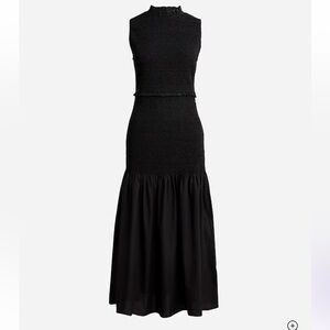 J.crew Smocked drop-waist dress in cotton poplin NWT
